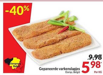 Intermarché Gepaneerde varkenslapjes aanbieding