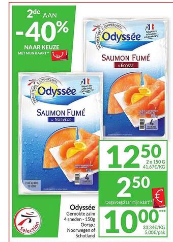 Intermarché Odyssée gerookte zalm aanbieding
