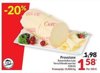 Intermarché Provolone rauwmelkse kaas aanbieding