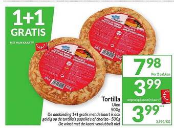 Intermarché Tortilla uien aanbieding