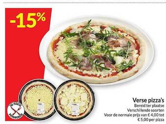 Intermarché Verse pizza's aanbieding
