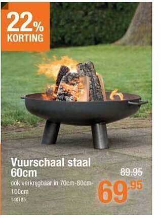 Cevo Vuurschaal staal 60cm aanbieding