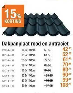 Cevo Dakpanplaat rood en antraciet aanbieding
