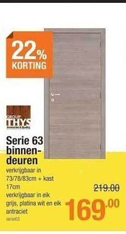 Cevo Serie 63 binnendeuren aanbieding