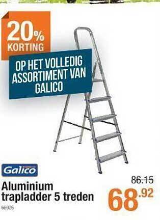 Cevo Aluminium trapladder 5 treden aanbieding
