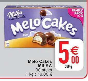 Cora Melo cakes milka aanbieding