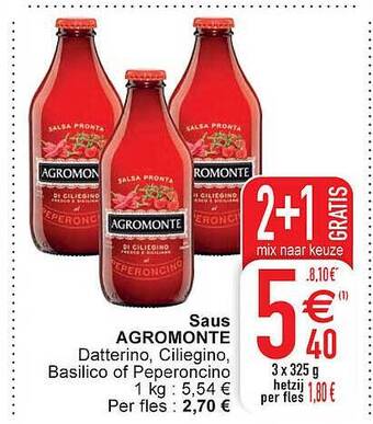 Cora Saus agromonte aanbieding