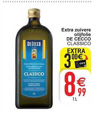 Cora Extra zuivere olijfolie de cecco aanbieding