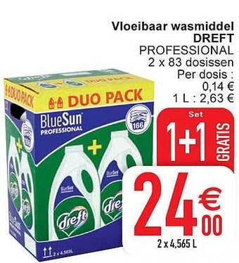 Cora Vloeibaar wasmiddel dreft professional aanbieding