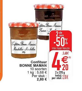 Cora Confituur bonne maman aanbieding