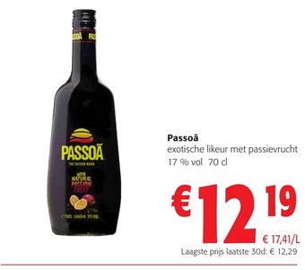 Colruyt Passoa exotische likeur met passievrucht 17% vol 70 cl aanbieding