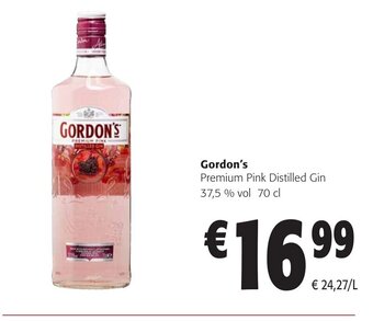 Colruyt Gordon's Premium Pink Distilled Gin 37,5% vol 70 cl aanbieding