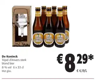 De Koninck Tripel d'Anvers sterk blond bier 8% vol 6 x 33 cl