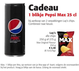 Colruyt Lay's Max Original Flavour 250 g aanbieding