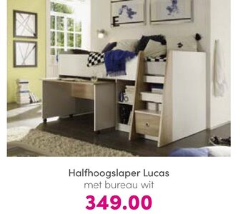 Baby & Tiener Halfhoogslaper Lucas Met Bureau Wit aanbieding