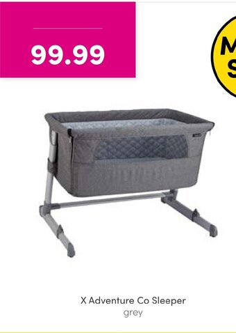 Baby & Tiener X Adventure Co Sleeper Grey aanbieding