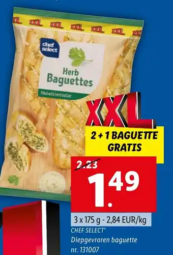 Lidl Diepgevroren baguette 3 x 175g aanbieding