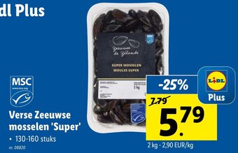 Lidl Verse zeeuwse mosselen super aanbieding