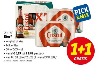 Lidl Cristal bier aanbieding