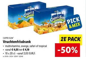 Lidl Capri-sun vruchtenfrisdrank aanbieding