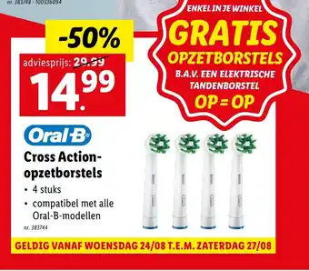 Lidl Cross action- opzetborstels aanbieding