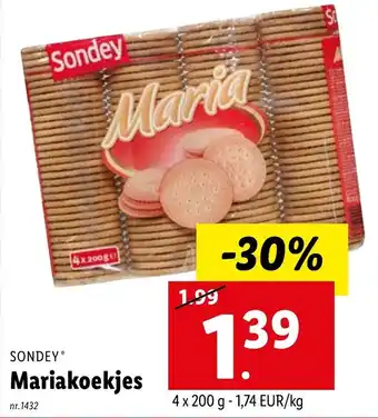 Lidl Mariakoekjes 4 x 200g aanbieding