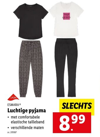 Lidl Luchtige pyjama aanbieding