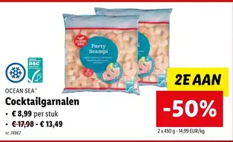 Lidl Ocean Sea Cocktailgarnalen 2e aan aanbieding