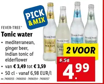 Lidl Fever-Tree Tonic Water 50 cl 2 voor aanbieding