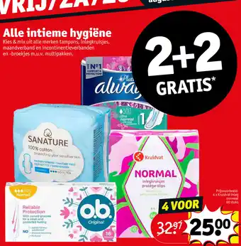 Kruidvat Alle Intieme Hygiene 4 voor aanbieding