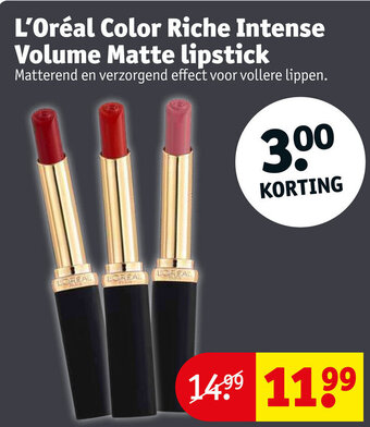 Kruidvat L'Oreal Color Riche Intense Volume Matte Lipstick aanbieding