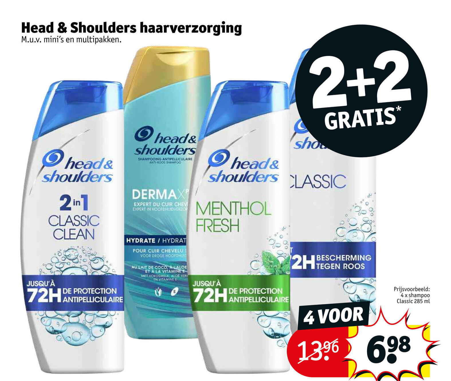 Head & Shoulders 4 voor promotie bij Kruidvat