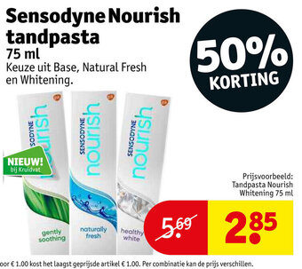 Kruidvat Sensodyne Nourish Tandpasta 75 ml aanbieding