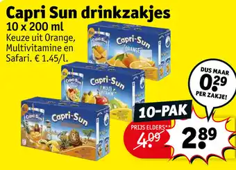 Kruidvat Capri sun drinkzakjes 10x200ML aanbieding