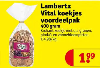 Kruidvat Lambertz vital koekjes voordeelpak 400 gram aanbieding