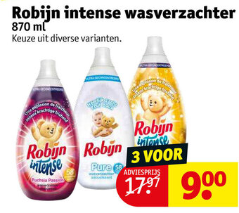 Kruidvat Robijn intense wasverzachter 870ML aanbieding