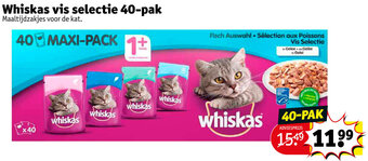 Kruidvat Whiskas vis selectie aanbieding