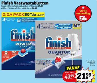 Kruidvat Finish vaatwastabletten quantum aanbieding