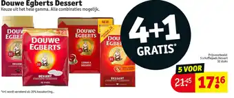 Kruidvat Douwe egberts dessert 5 x koffiepads dessert aanbieding