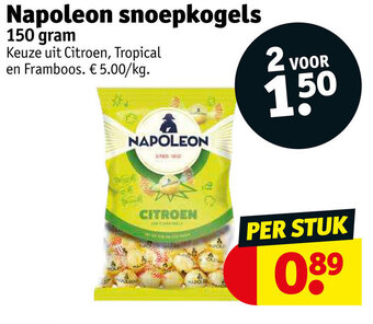 Kruidvat Napoleon snoepkogels 150 gram aanbieding