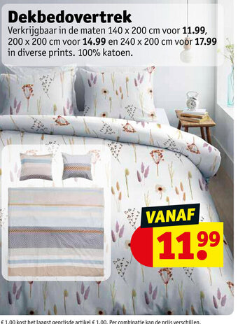 Kruidvat Dekbedovertrek 140 x 200 CM aanbieding