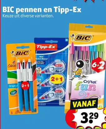 BIC pennen en tipp-ex