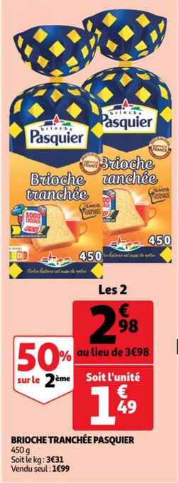Brioche Tranchee Pasquier