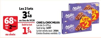 Auchan Cake & Choc Milka aanbieding