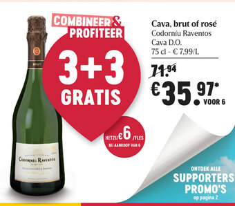 Delhaize Cava, brut of rosé aanbieding