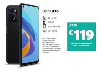 Base Oppo a76 aanbieding