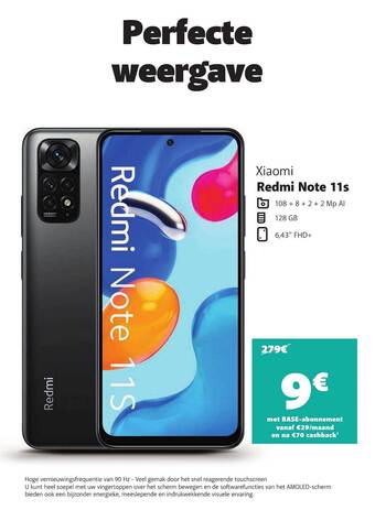 Base Xiaomi redmi note 11s aanbieding