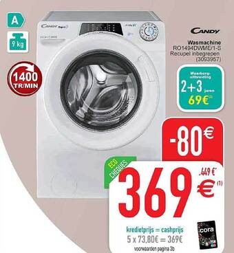 Cora Candy wasmachine aanbieding
