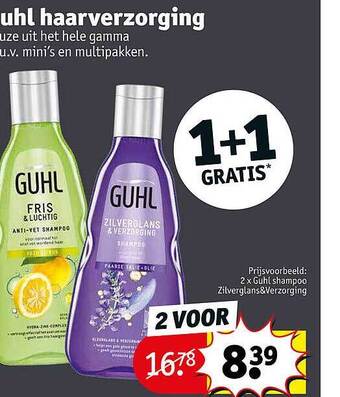 Kruidvat Guhl haarverzorging aanbieding