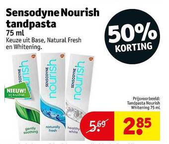 Kruidvat Sensodyne nourish tandpasta aanbieding